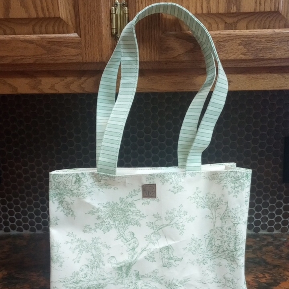 Retro/Vintage Style Toile Tote - Picture 3 of 6